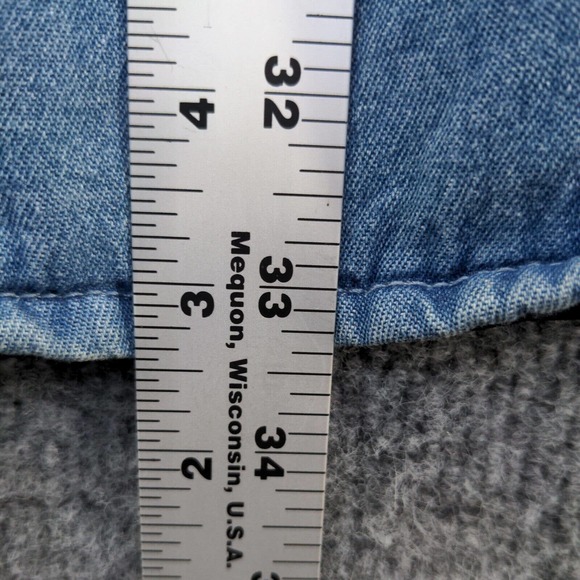 Croft & Barrow Men's Quilt Lined Denim Jacket Blue XXL Snap Button - Picture 14 of 15